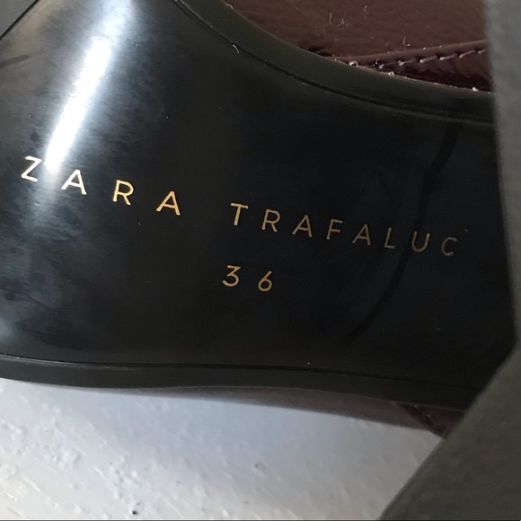 Zara Trafaluc patent finished block heel boots - Picture 9 of 17